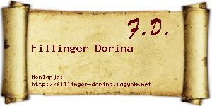 Fillinger Dorina névjegykártya