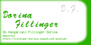 dorina fillinger business card